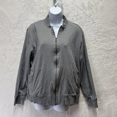 Chaqueta Bomber Banana Republic Luxe Touch Performance Para Mujer Grande Gris Cremallera Completa Foto 1 de 4