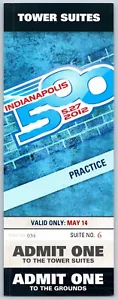 2012 Indy 500 Practice 5/14 Tower Suites Unused Ticket #034 - Picture 1 of 2