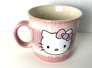Hello Kitty Pink & White Ceramic 20oz Coffee Mug Sanrio Co. Brand New - Picture 1 of 5