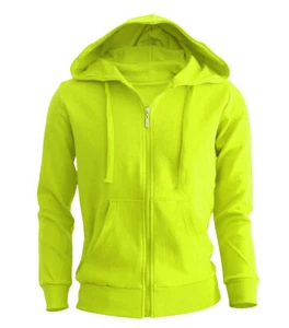 Men's Zip Up Hoodie Jacket Plain Full Zipper Hooded Fleece Sweatshirt Athletic - Picture 1 of 14