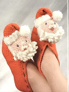 Crochet Pattern Slippers Through Year Santa Witch Ladybug Uncle Sam Halloween - Picture 1 of 7