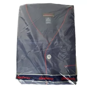 Pantaloncini vintage NOS Pleetway da uomo 2 pz pigiami maniche corte 3X Bigman blu navy - Foto 1 di 4