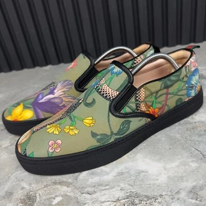 Gucci Dublin Dino Jungle Slipon Sneaker Grün Stoff 10,5 G oder 11 US 44,5 EUR - Bild 1 von 24