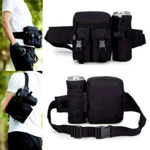 Tactical Waist Pack Molle Pouch With Water Bottle Pocket Holder Fanny Belt Bag - Picture 1 of 12
