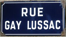 Old vintage French street road sign plaque Joseph Louis Gay Lussac scientist