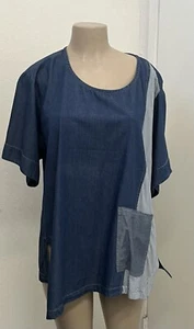 Alembika Denim Damen Top, Made In Israel,, One Size, Neu mit Etikett - Bild 1 von 8
