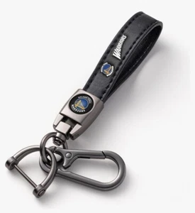 GOLDEN STATE WARRIORS Genuine Leather Keychain Key Chain Ring Fob Holder NEW - Bild 1 von 2