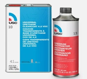 USC 10 Universal Urethane Automotive Clearcoat w/ 1 qt 13 Medium Activator (Gal) - Picture 1 of 3
