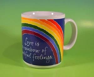 Taza de café té Hallmark Cards Rainbow Love Wonderful Feelings Pride Japón - Imagen 1 de 9