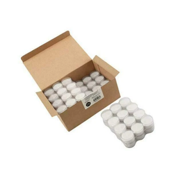 Stonebriar DTLR-96-6 Unscented Long Burning Clear Cup Tealight Candles - 96 Pack