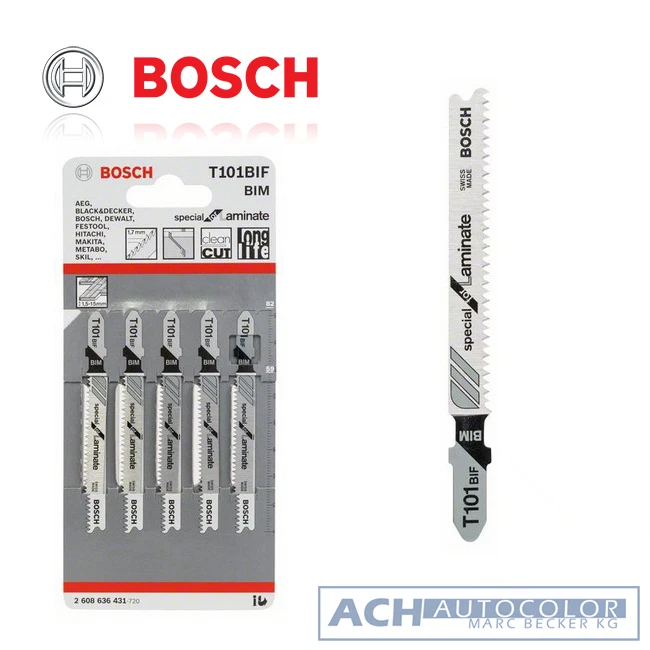 Bosch 5 Lame Sega a Coda T 101 Bif T101BIF 2608636431 Laminato Lama Per Gst 90 Foto 1 de 1
