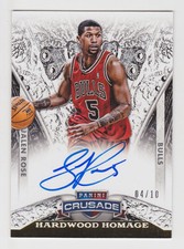 JALEN ROSE 2013-14 Panini Crusade Hardwood Homage #18 Gold Auto #D 4/10 Bulls