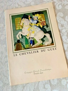1955 Vintage Carribean Cruise French Menu with Lovely Watercolor Cover and Music - Picture 1 of 11