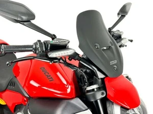 BULLE TOURING WRS NOIR MAT POUR DUCATI DIAVEL V4 2023-2024 - Photo 1/8