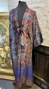 BINDYA New York Kimono transparent Badeanzug Abdeckung vorne zum Binden Einheitsgröße - Bild 1 von 13