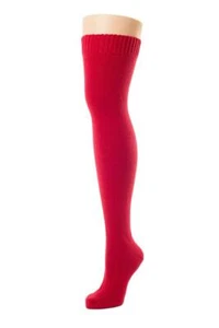 Schwere Socken, Strümpfe Overknee 18. Jahrhundert Reproduktion rot - Bild 1 von 1