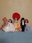 5 Vintage Nancy Ann Storybook Dolls Bride And Groom Vinyl