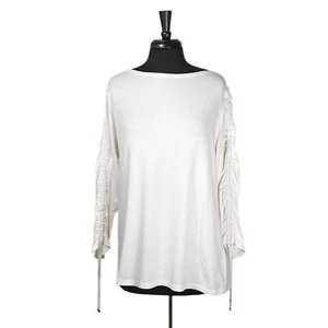Ralph Lauren Damen Bluse Elfenbein Rüschen Preppy Coastal Quiet Luxus Top 3X Neu mit Etikett - Bild 1 von 10