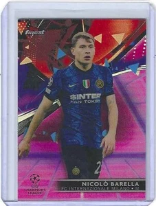 2021-22 FINEST UEFA CHAMPIONS LEAGUE NICOLO BARELLA PINK #30 Ser #056/125 - Picture 1 of 1