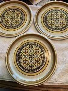 Mikasa Stone Manor “ Macrame” Sandwich Plate Lot Of 3 - Picture 1 of 4