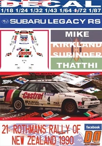 DECAL SUBA__ LEGACI RS M.KIRKLAND R.OF NEW ZEALAND 1990 DnF (05) - Picture 1 of 1