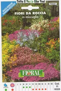 FIORI DI ROCCIA IN MISCUGLIO - AIUOLE BORDURE ROCCIOSI-FLORAL - BUSTA SEMENTI - Bild 1 von 1