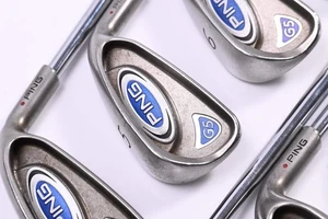 Ping G5 Irons / 4-PW+SW / Red Dot / Stiff Flex True Temper Ping Shafts - Picture 1 of 7