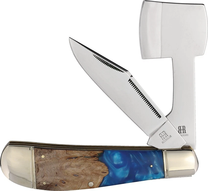 Rough Rider Pandora Remolino Bolsillo Chopper Resina y Madera Cuchillo Plegable 2655 Foto 1 de 1