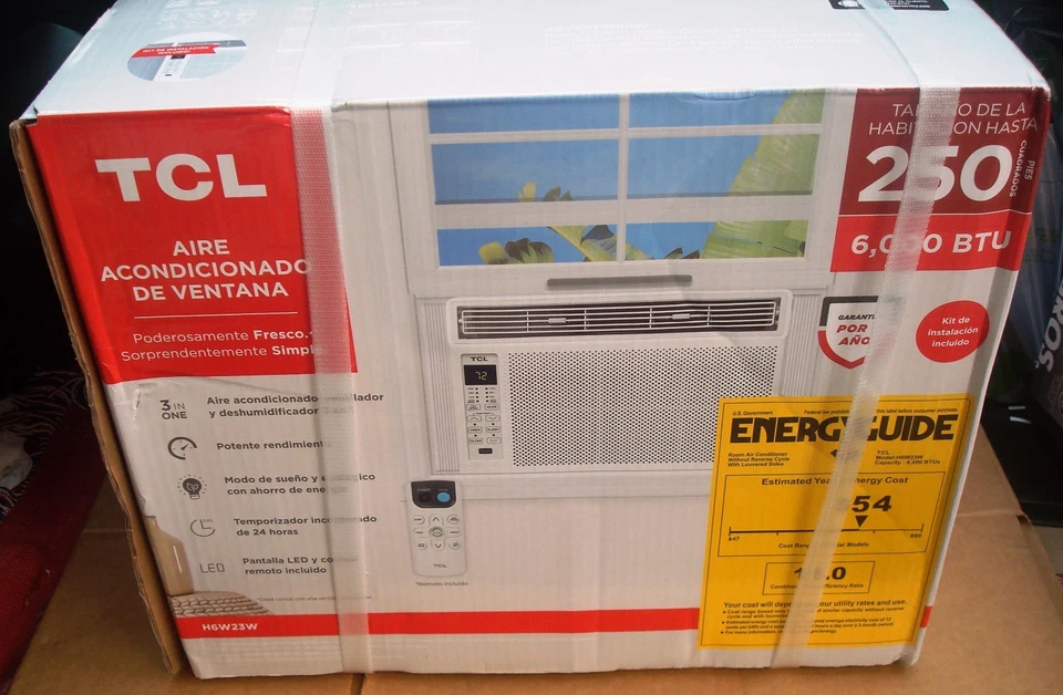 TCL H6W23W 6000 BTU Window Air Conditioner w Remote Control NEW - Image 1 of 1