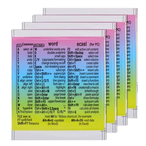 4 Sheets Adesivi Per Tasti Di Scelta Rapida Adesivo Laptop Decalcomania - Zdjęcie 1 z 12