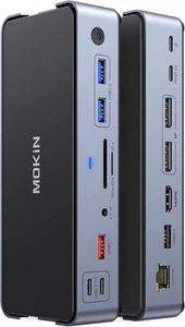 MOKIN 8K USB C Laptop Dockingstation, Dockingstation 3 Monitore MODK1402 - Bild 1 von 4