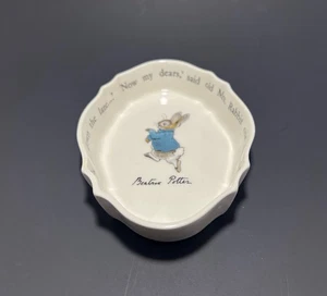Wedgwood Potter Peter Rabbit “Now My Dears..” Trinket Jewelry Dish England - Picture 1 of 7