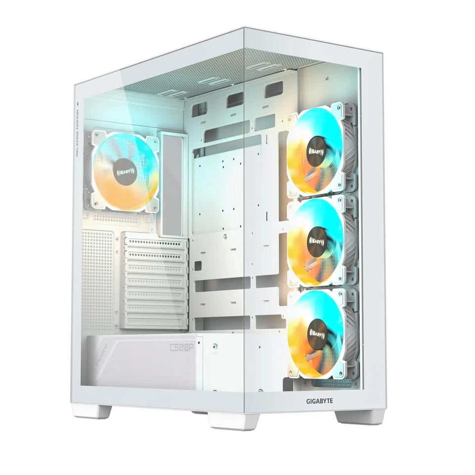 GIGABYTE C500 PANORAMIC STEALTH Midi Tower PC White ATX Mini-ATX Mini-ITX Glass - Image 1 of 1