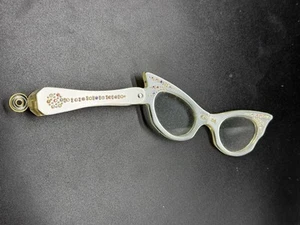 Vintage Rhinestone Folding Cat Eye Lorgnette Glasses Opera Reader Mid Century - Picture 1 of 10