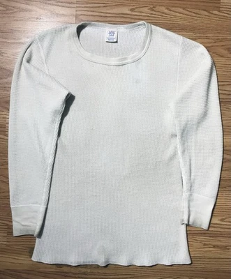 Camisa Térmica JE Morgan Long John XL Off White Tejido Waffle Hecha en EE. UU. Foto 1 de 4
