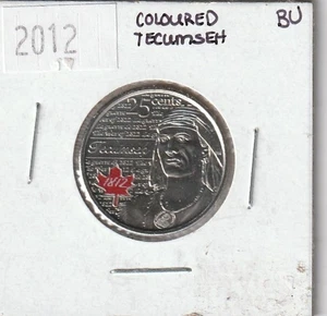 Canada 2012 25 Cents (Tecumseh) Coloured - Bild 1 von 2