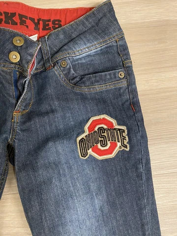 The Ohio State University Jeans Size 9 Buckeyes Embroidered Pants College Cover
