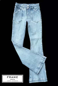 $275 FRAME High Rise Pocket Caye JEANS * 27 x 34 Inseam - Long & Lean FLARE - Picture 1 of 11