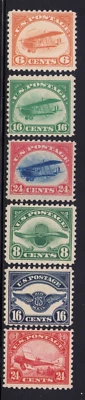 1918 US SC C1-6 C2 C3 C4 C5 C6 Set of 6 Complete, Jenny Dehavilland MNH XF - Image 1 of 3