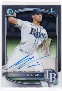 Mike Vasil 1ST CHROME AUTOGRAPH 2025 Bowman #CPA-MV - Picture 1 of 3