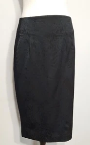 Cue Black Jacquard Pencil Skirt With Muted Side Panels Size 10 New Without Tags - Bild 1 von 8
