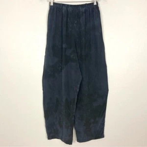 Pantalone donna seta bijoux vintage dipinto a mano taglia M elastico in vita art - Foto 1 di 7