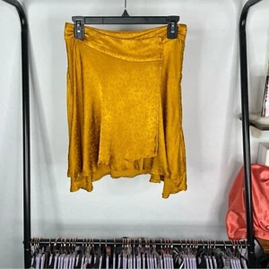 Free People Starstruck Gold Asymmetrical Skirt - Picture 1 of 11