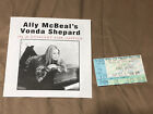 Vonda Shepard Concert Ally McBeal Baltimore 10/3/1998 program & ticket stub RARE