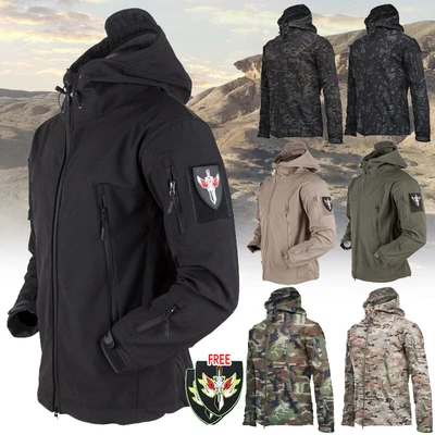 Impermeable Táctico Suave Shell Hombres Chaqueta Abrigo Militar Ejército Chaqueta Cortavientos - Imagen 1 de 4