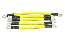 4 Awg HD Golf Cart Battery Cable 5 pc Set YELLOW  E-Z-GO 94/UP TXT 36V  U.S.A