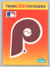 1991 FLEER #NNO PHILADELPHIA PHILLIES VAR TEAM LOGO STICKERS