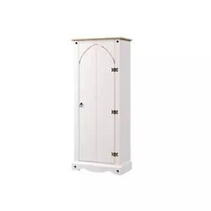 Storage Shelves Vestry Cupboard Pine Living Room Home Furniture White Painted - Picture 1 of 2
