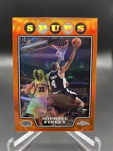 2008-09 Topps cromo #149 Michael Finley naranja refractor Spurs/499 casi nuevo+ - Imagen 1 de 2