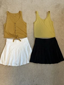LOT American Eagle Hollister Aeropostale Skirts, Crop Tank Tops Size Small S - Picture 1 of 9